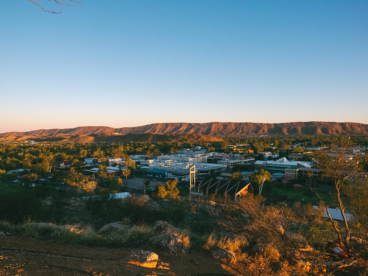 NT Australia - Alice Springs - Anzac Hill during sunset