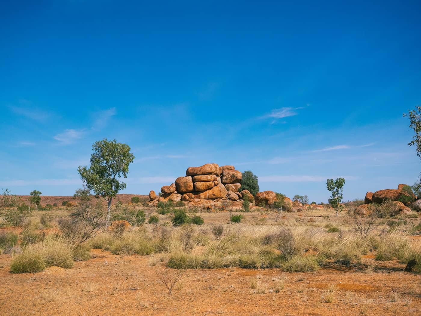 NT Australia - Karlu Karlu - Neatly stacked boulders