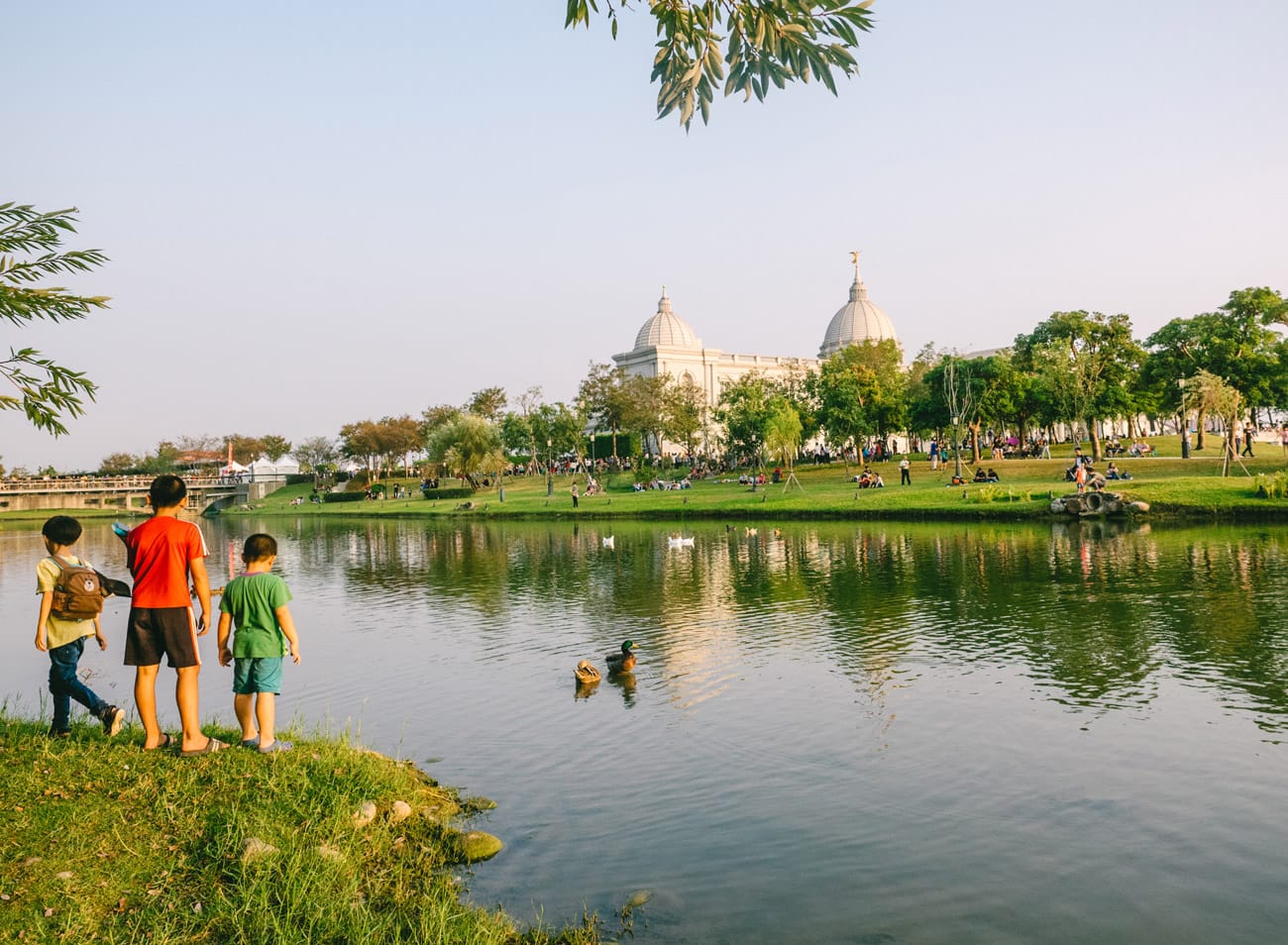 Tainan - Pokemon Go Safari Event - View of the Chimei museum from the lake