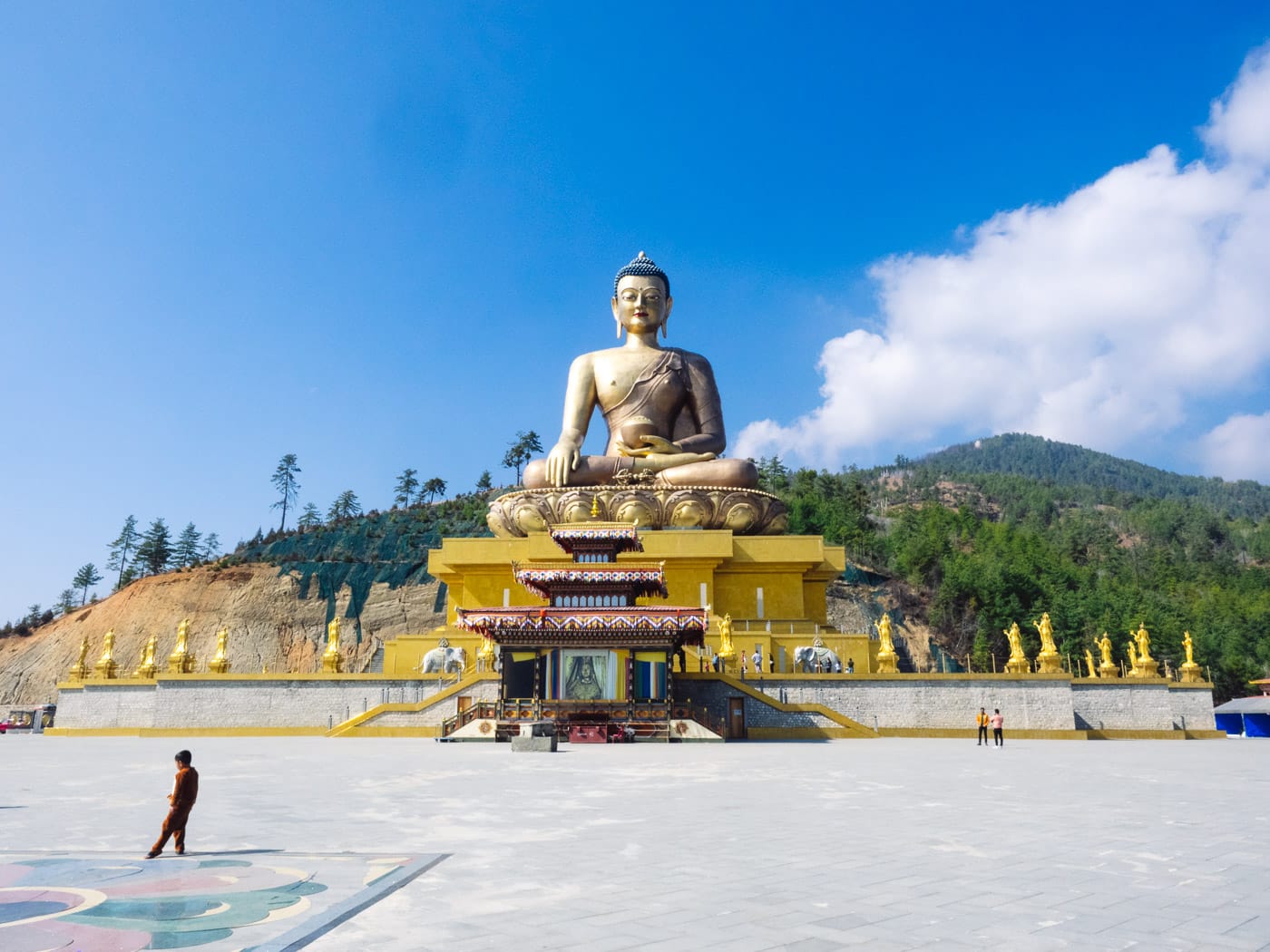 landscape view of the Buddha Dordenma statue