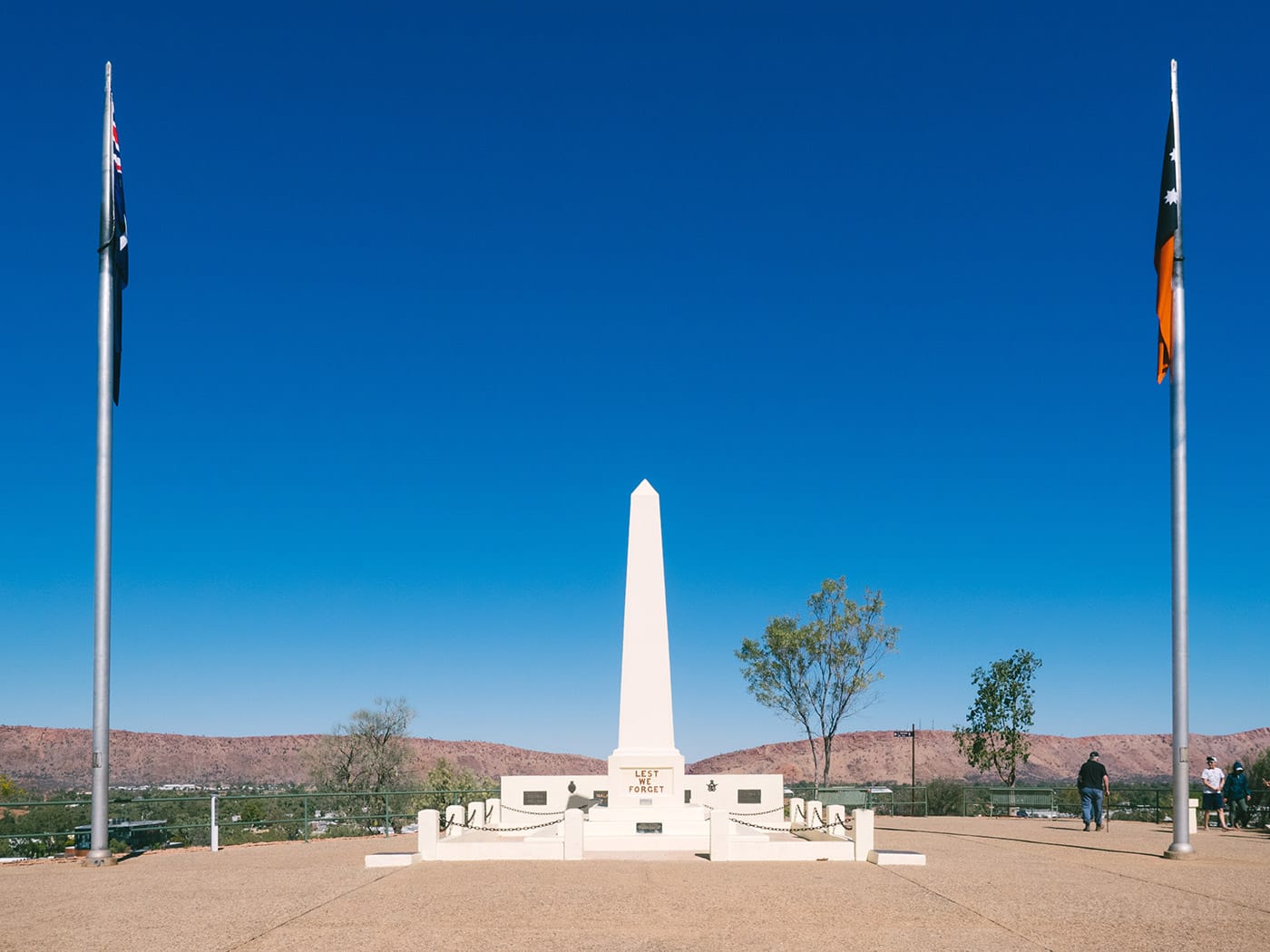 NT Australia - Alice Springs - Anzac Hill memorial statue