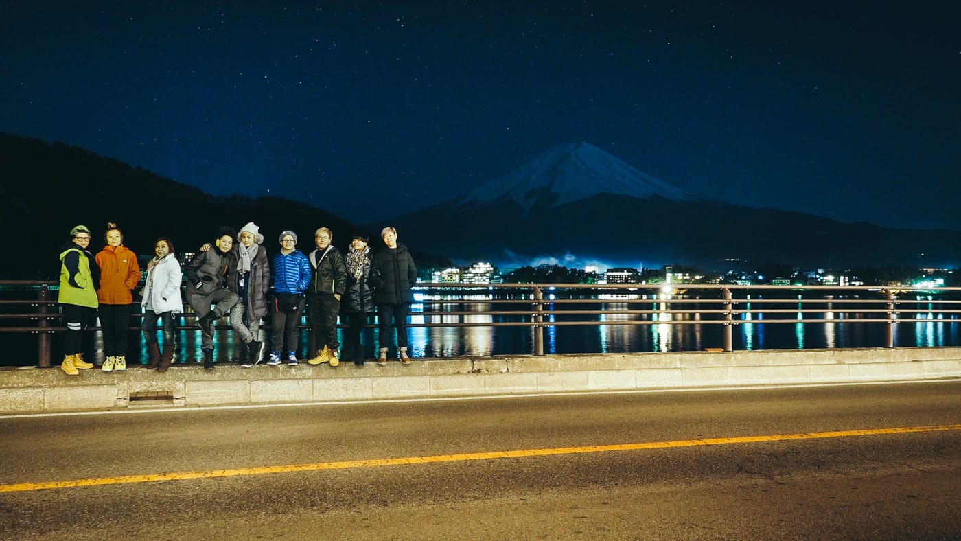 Japan - Mount Fuji - Group shot at Kozanteiubuya Ubuya