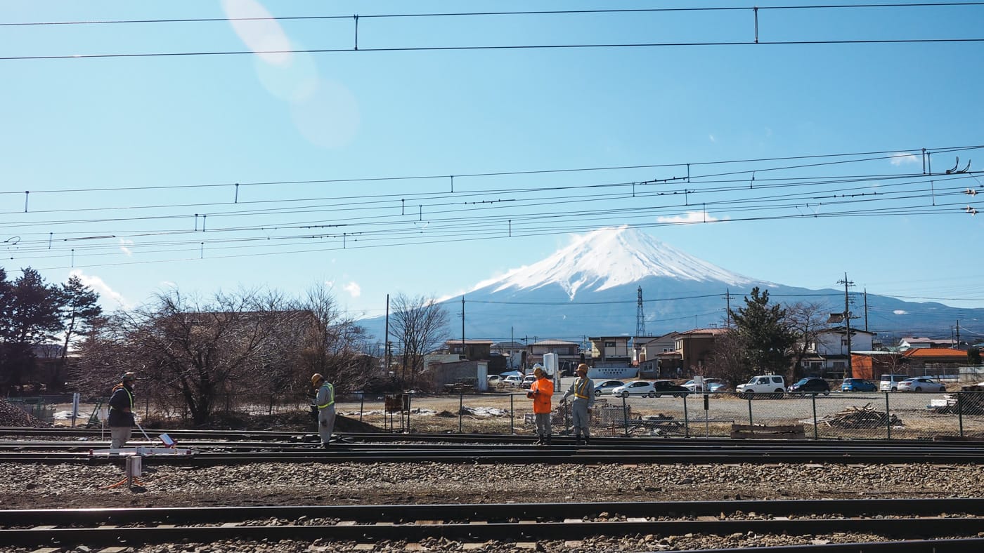 Japan - Mount Fuji - Train station staff