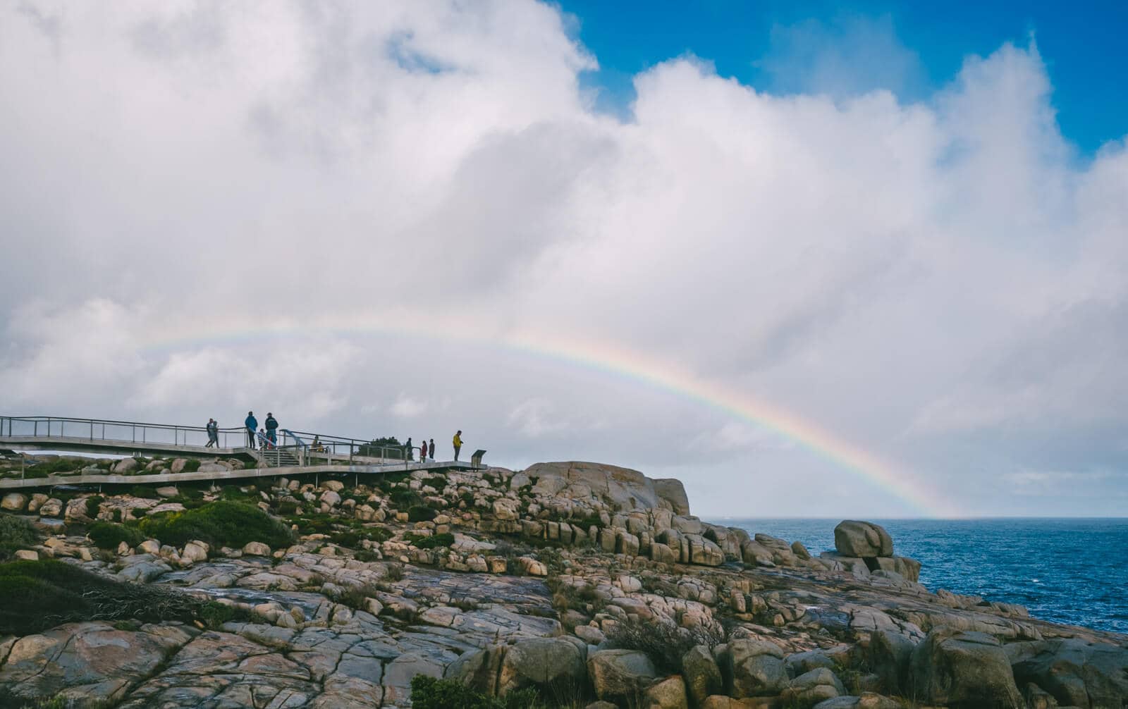 Albany, Australia - Huge rainbow at The Gap and Natural Bridge